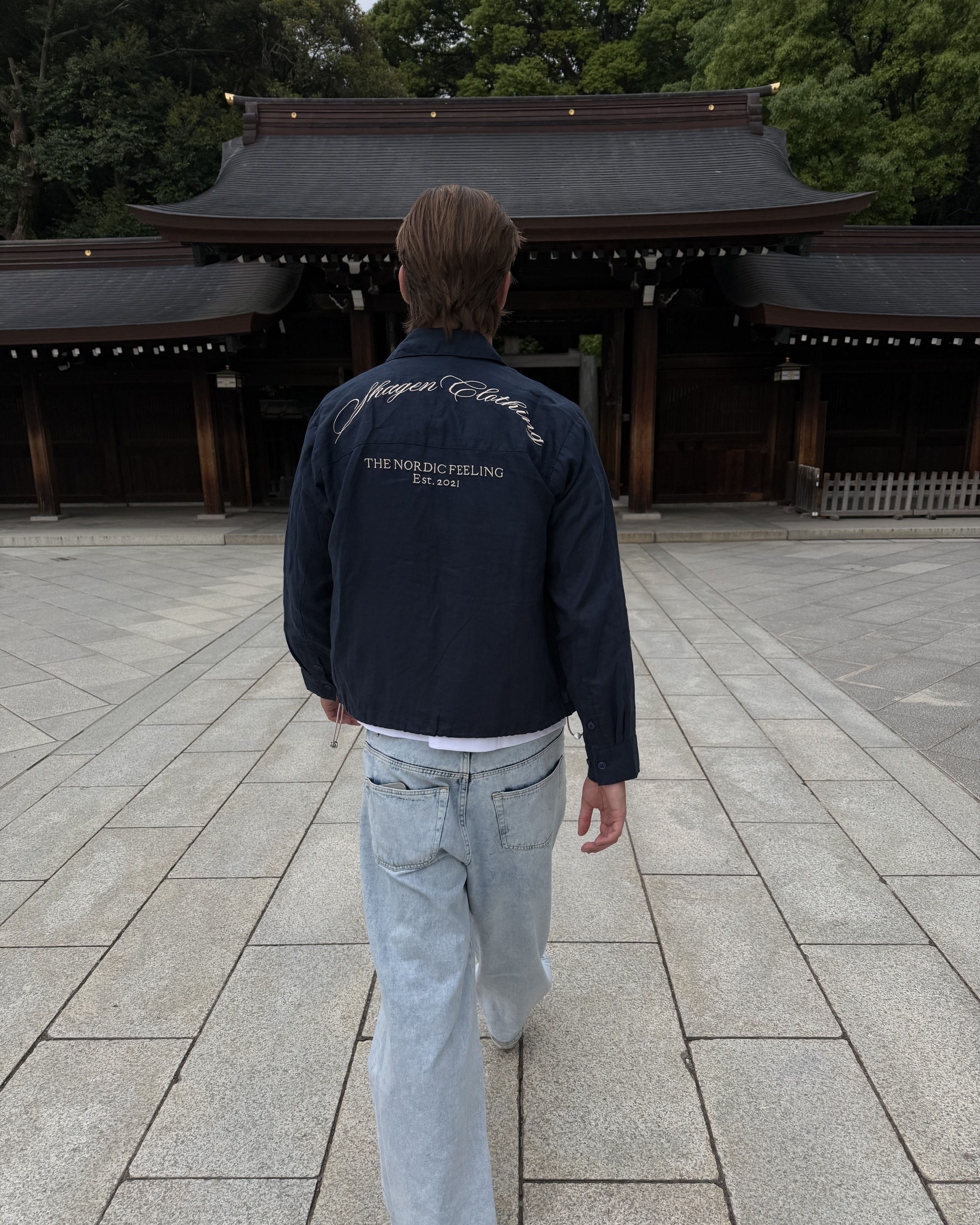 Linen jacket Navy